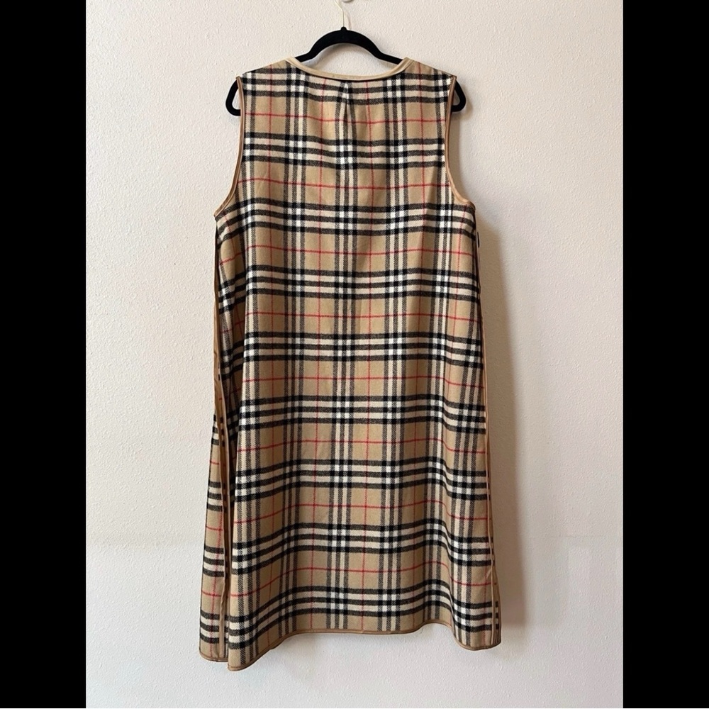 Burberry Tan Black Red Classic Check Vest Dress - Picture 6 of 6
